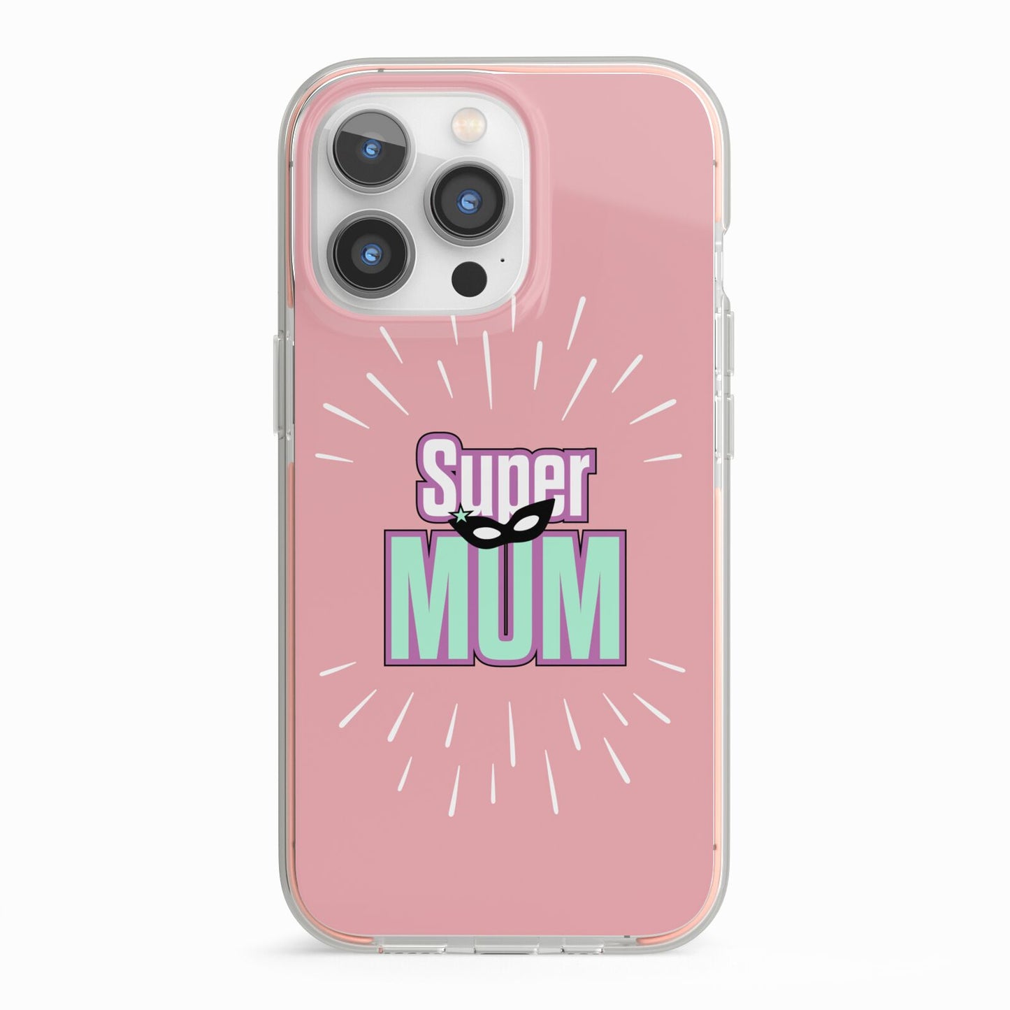 Super Mum Mothers Day iPhone 13 Pro TPU Impact Case with Pink Edges
