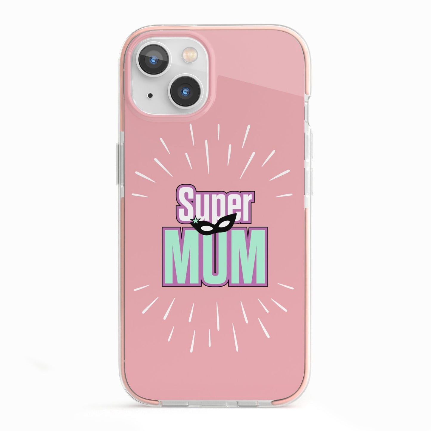 Super Mum Mothers Day iPhone 13 TPU Impact Case with Pink Edges