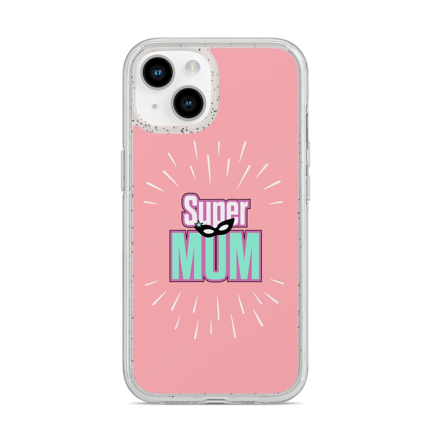 Super Mum Mothers Day iPhone 14 Glitter Tough Case Starlight