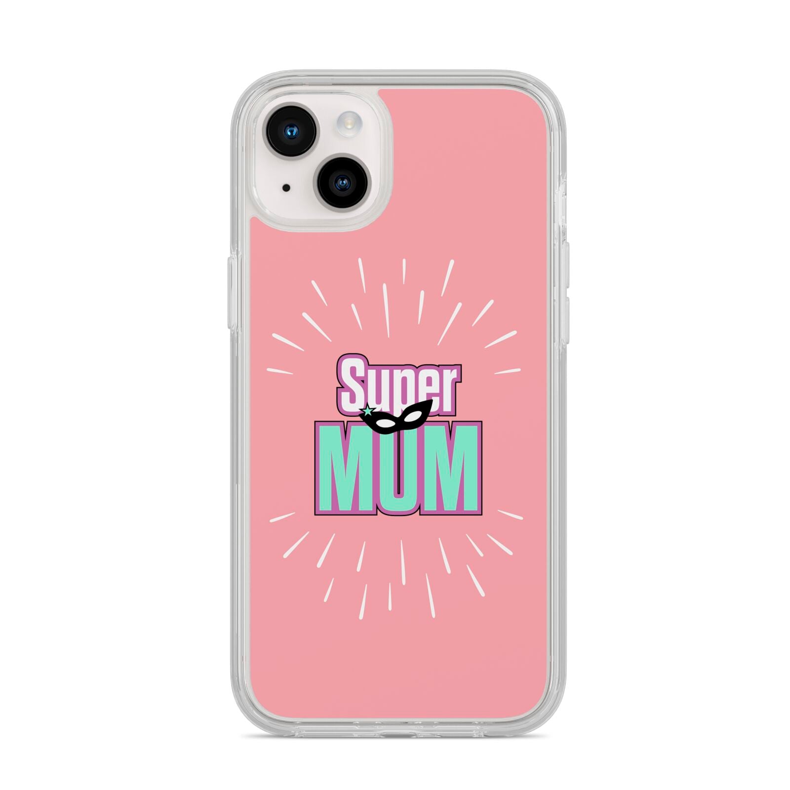 Super Mum Mothers Day iPhone 14 Plus Clear Tough Case Starlight