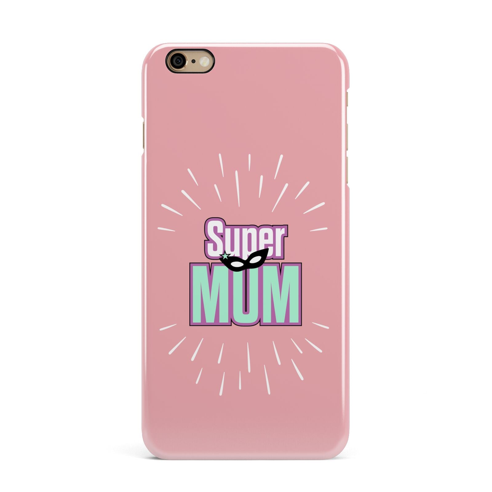 Super Mum Mothers Day iPhone 6 Plus 3D Snap Case on Gold Phone