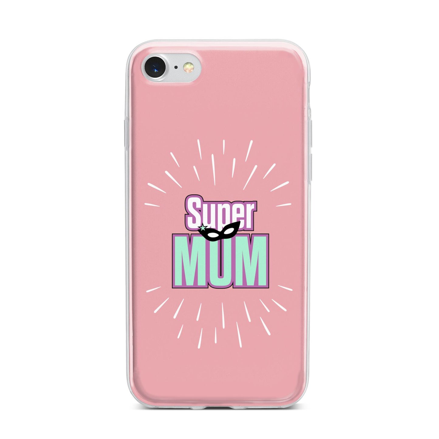 Super Mum Mothers Day iPhone 7 Bumper Case on Silver iPhone