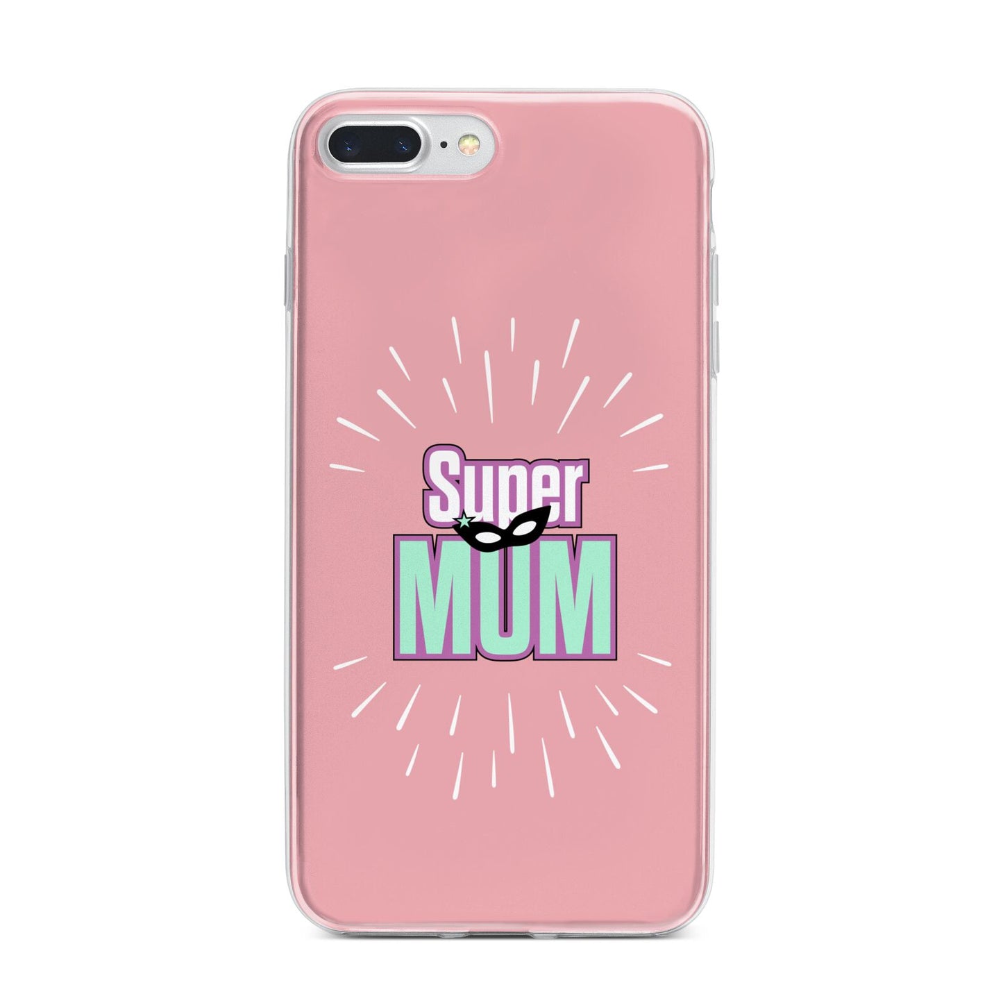 Super Mum Mothers Day iPhone 7 Plus Bumper Case on Silver iPhone