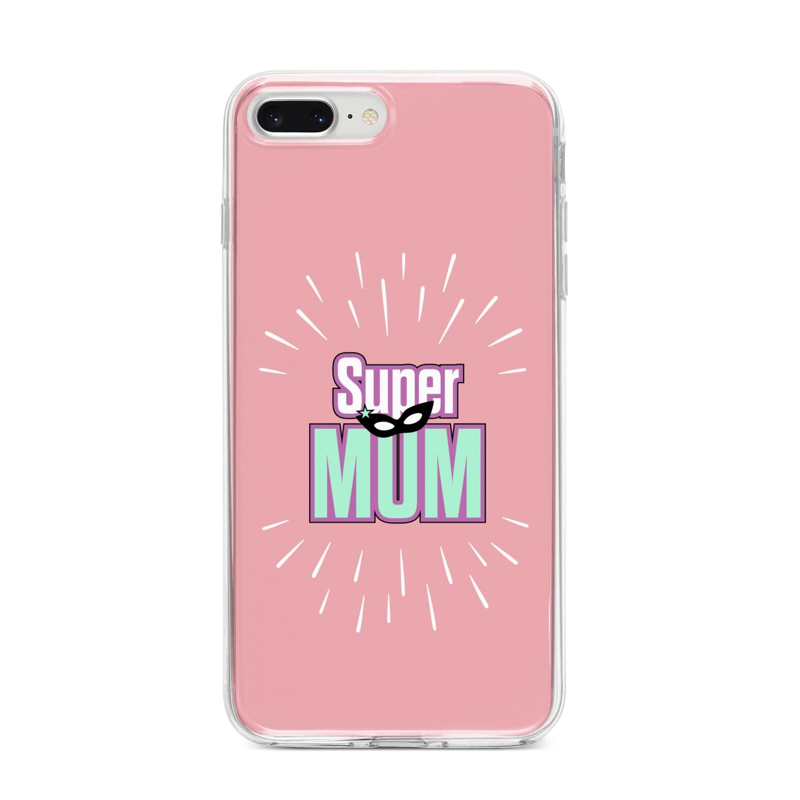 Super Mum Mothers Day iPhone 8 Plus Bumper Case on Silver iPhone
