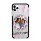 Super Mum Photo Apple iPhone 11 Pro Max in Silver with Black Impact Case