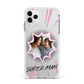 Super Mum Photo Apple iPhone 11 Pro Max in Silver with White Impact Case