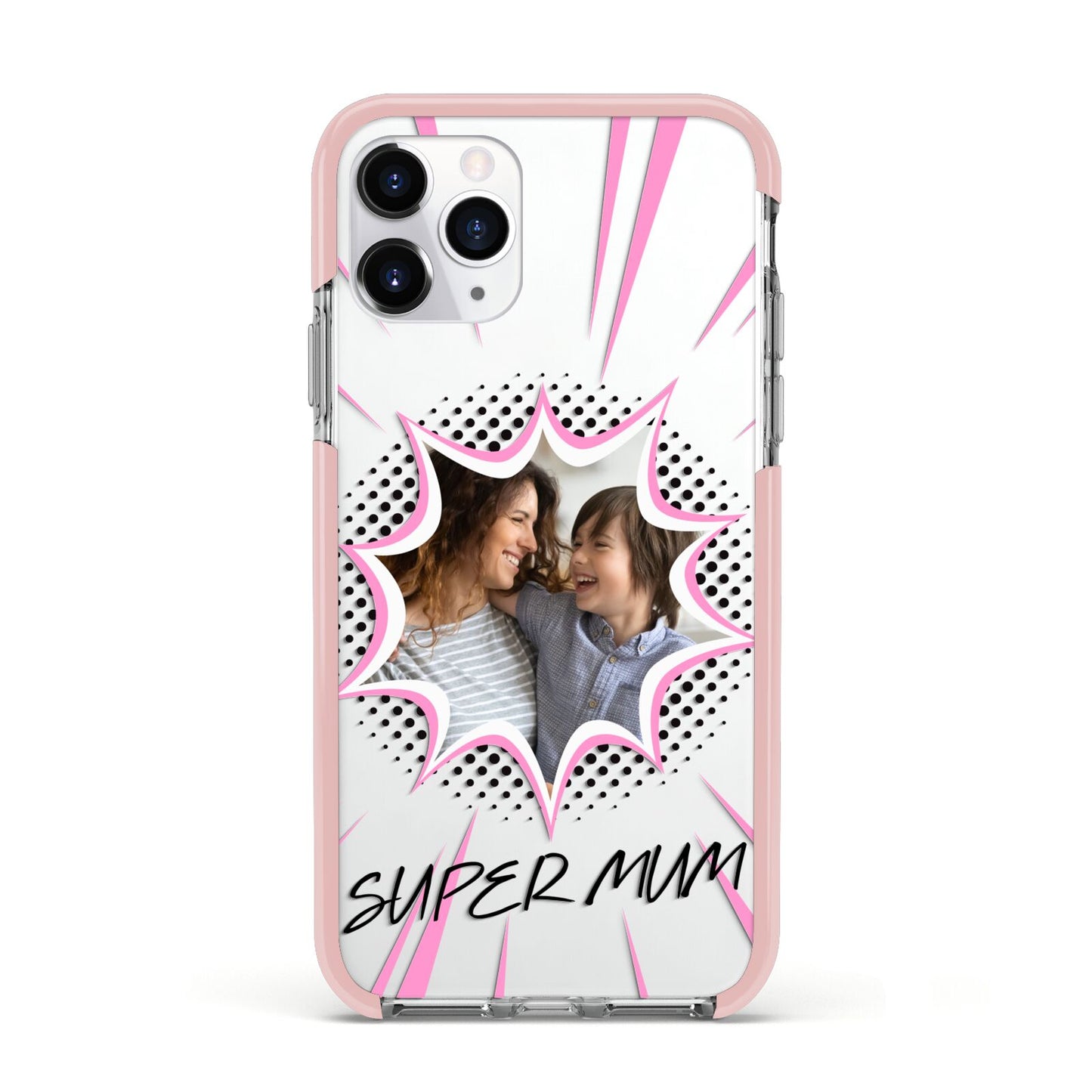 Super Mum Photo Apple iPhone 11 Pro in Silver with Pink Impact Case