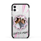 Super Mum Photo Apple iPhone 11 in White with Black Impact Case