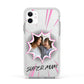 Super Mum Photo Apple iPhone 11 in White with White Impact Case