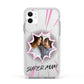 Super Mum Photo Apple iPhone 11 in White with White Impact Case