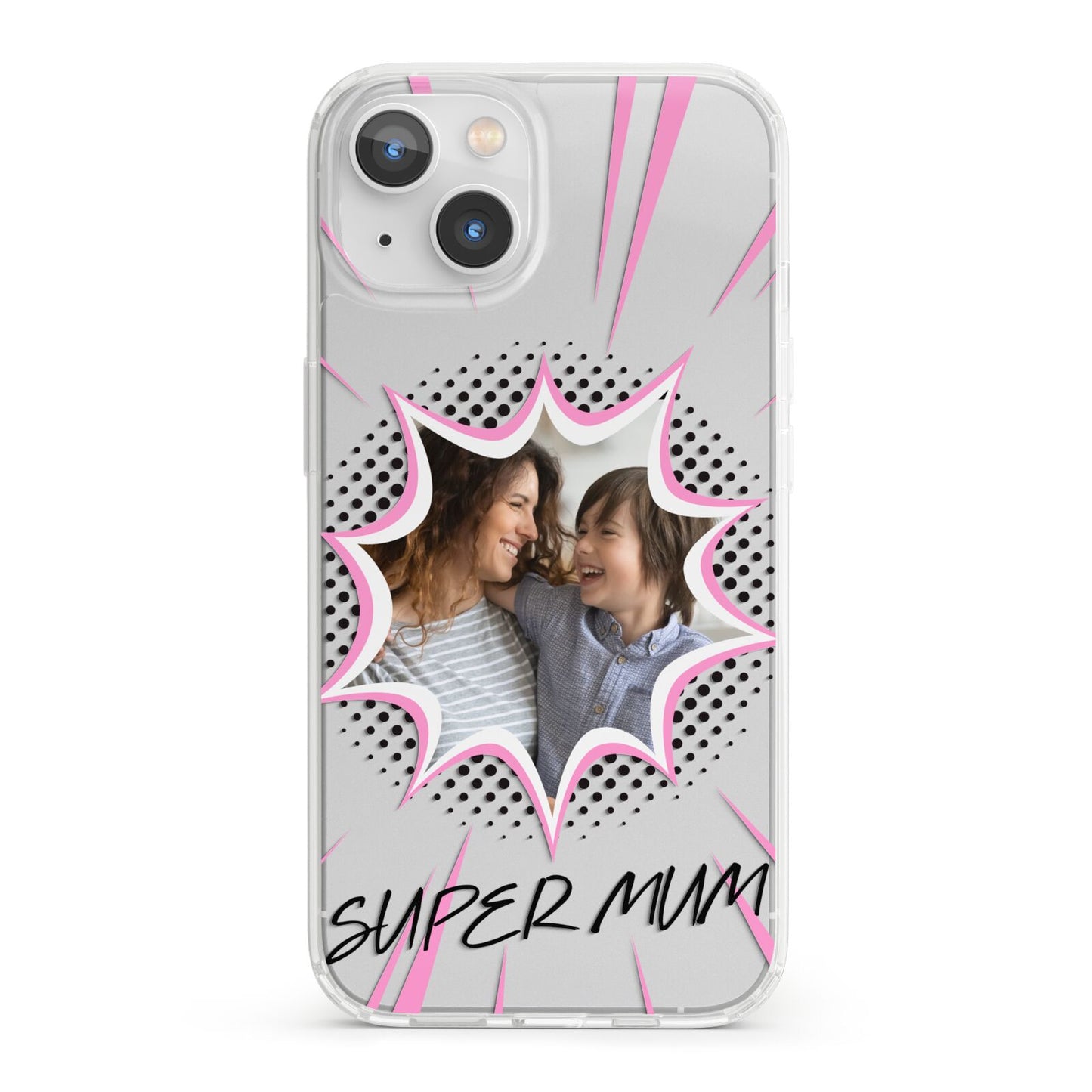 Super Mum Photo iPhone 13 Clear Bumper Case