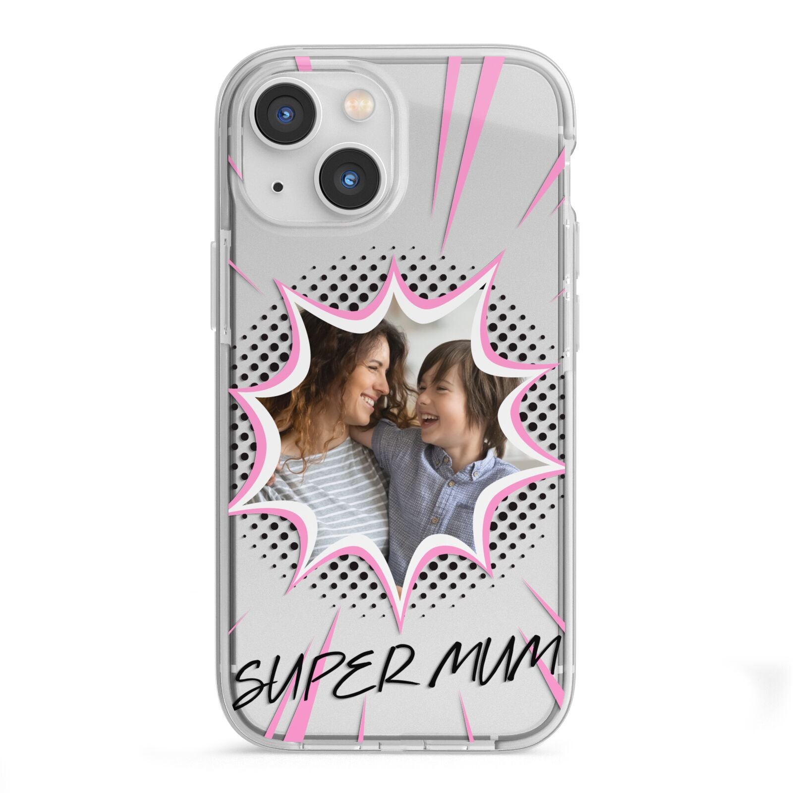 Super Mum Photo iPhone 13 Mini TPU Impact Case with White Edges