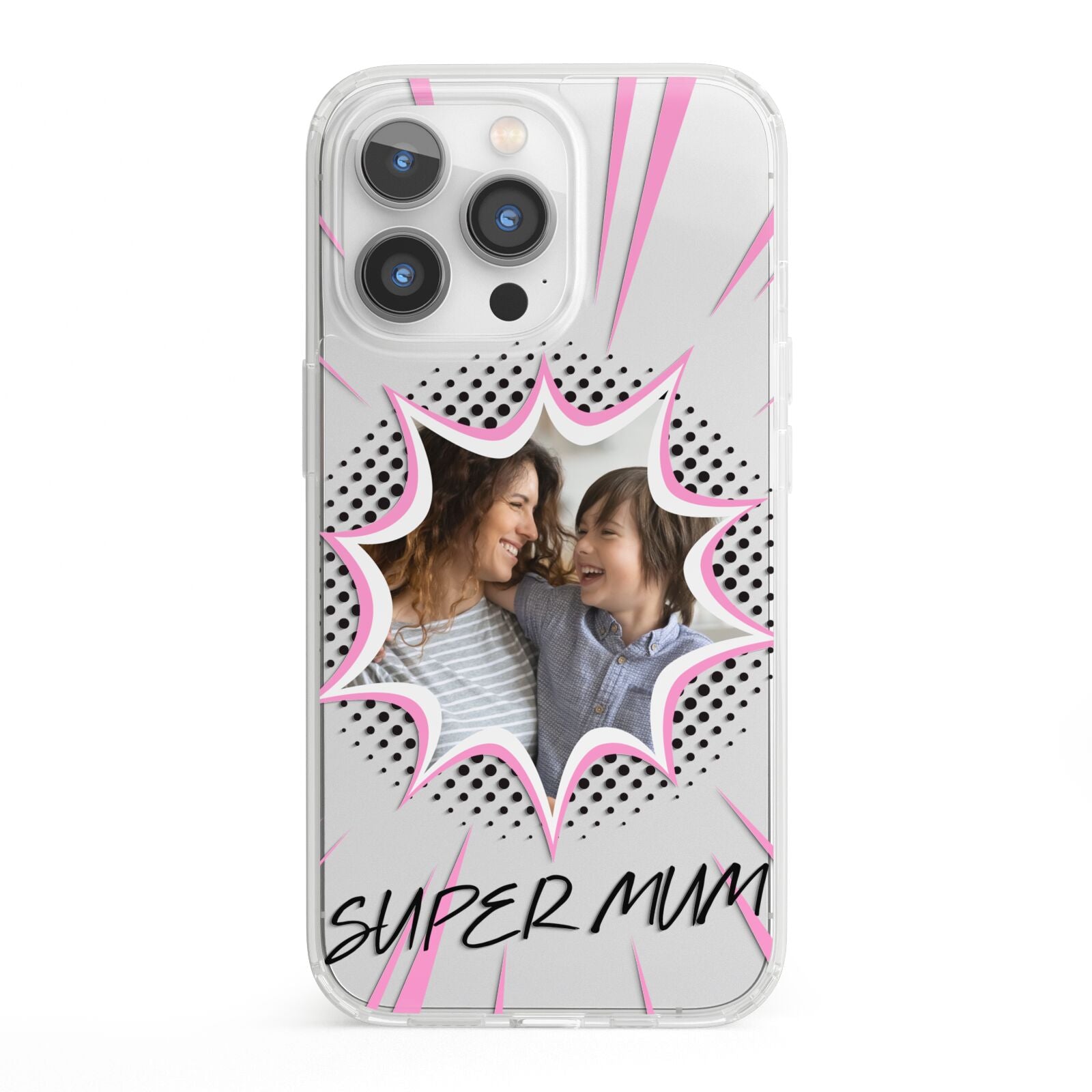 Super Mum Photo iPhone 13 Pro Clear Bumper Case