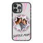 Super Mum Photo iPhone 13 Pro Max Black Impact Case on Silver phone