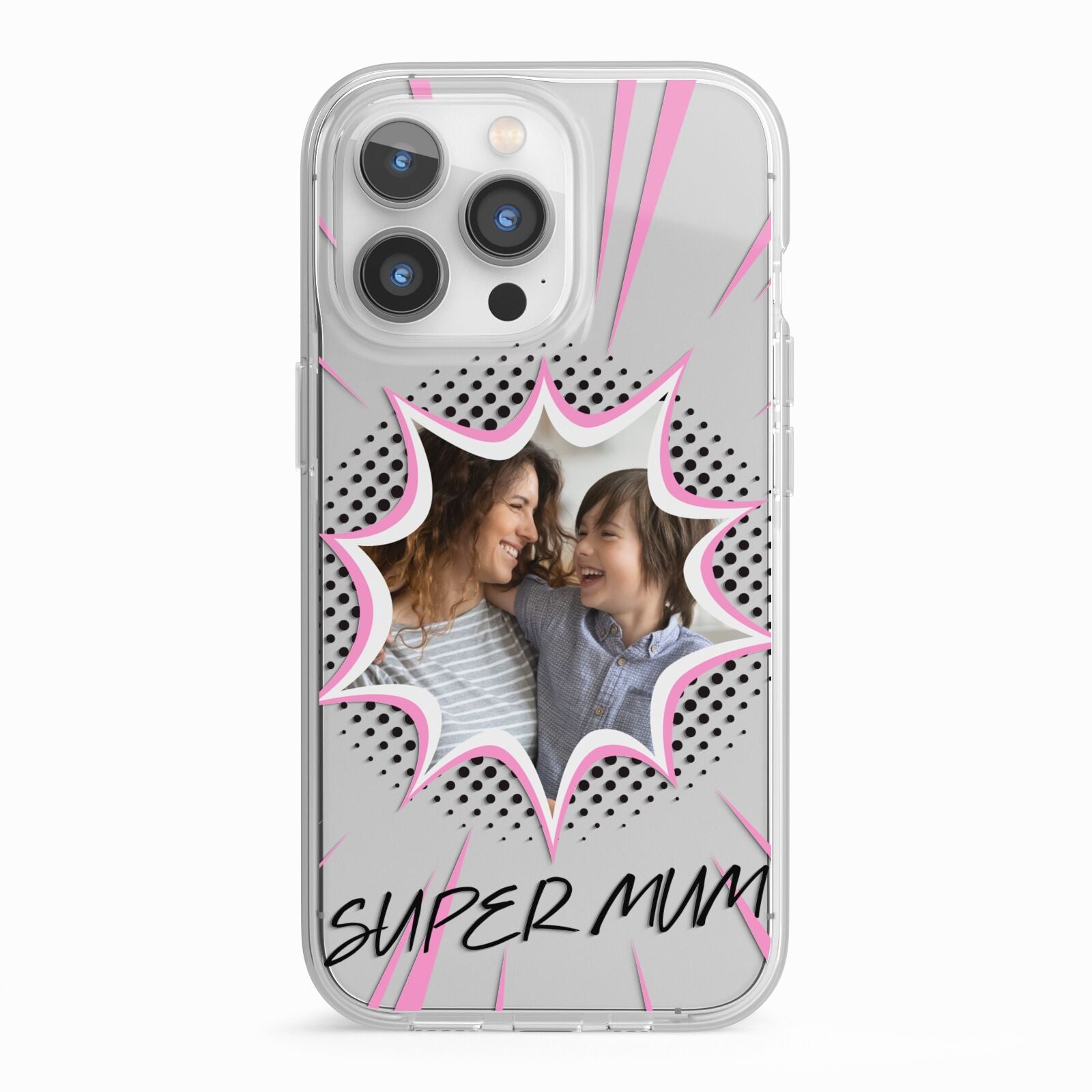 Super Mum Photo iPhone 13 Pro TPU Impact Case with White Edges