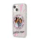 Super Mum Photo iPhone 14 Glitter Tough Case Starlight Angled Image