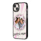 Super Mum Photo iPhone 14 Plus Black Impact Case Side Angle on Silver phone