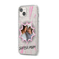 Super Mum Photo iPhone 14 Plus Glitter Tough Case Starlight Angled Image