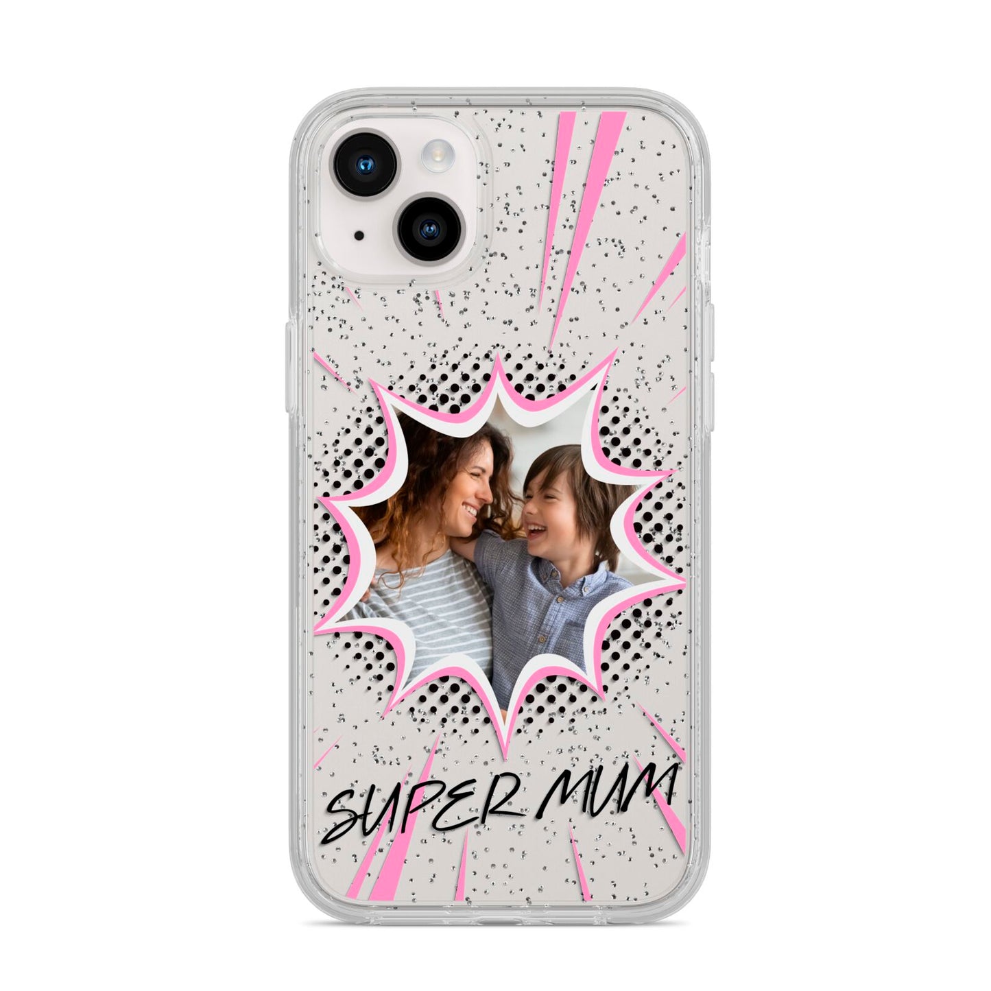Super Mum Photo iPhone 14 Plus Glitter Tough Case Starlight