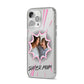 Super Mum Photo iPhone 14 Pro Max Clear Tough Case Silver Angled Image