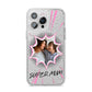 Super Mum Photo iPhone 14 Pro Max Glitter Tough Case Silver