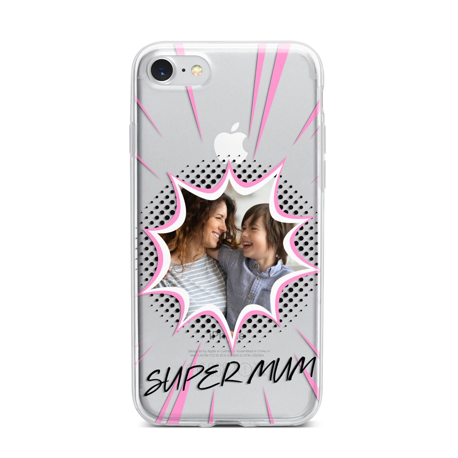 Super Mum Photo iPhone 7 Bumper Case on Silver iPhone