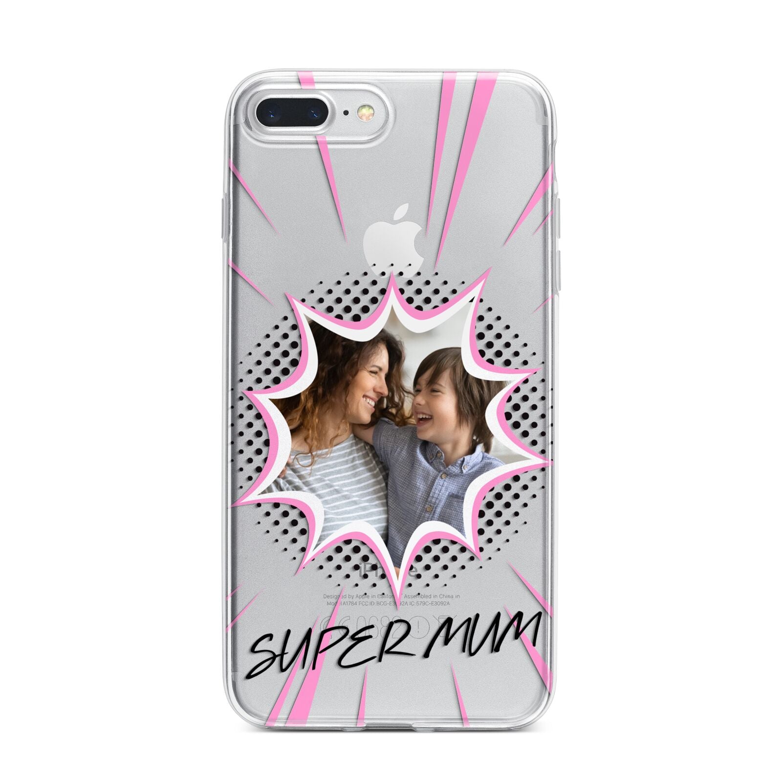 Super Mum Photo iPhone 7 Plus Bumper Case on Silver iPhone