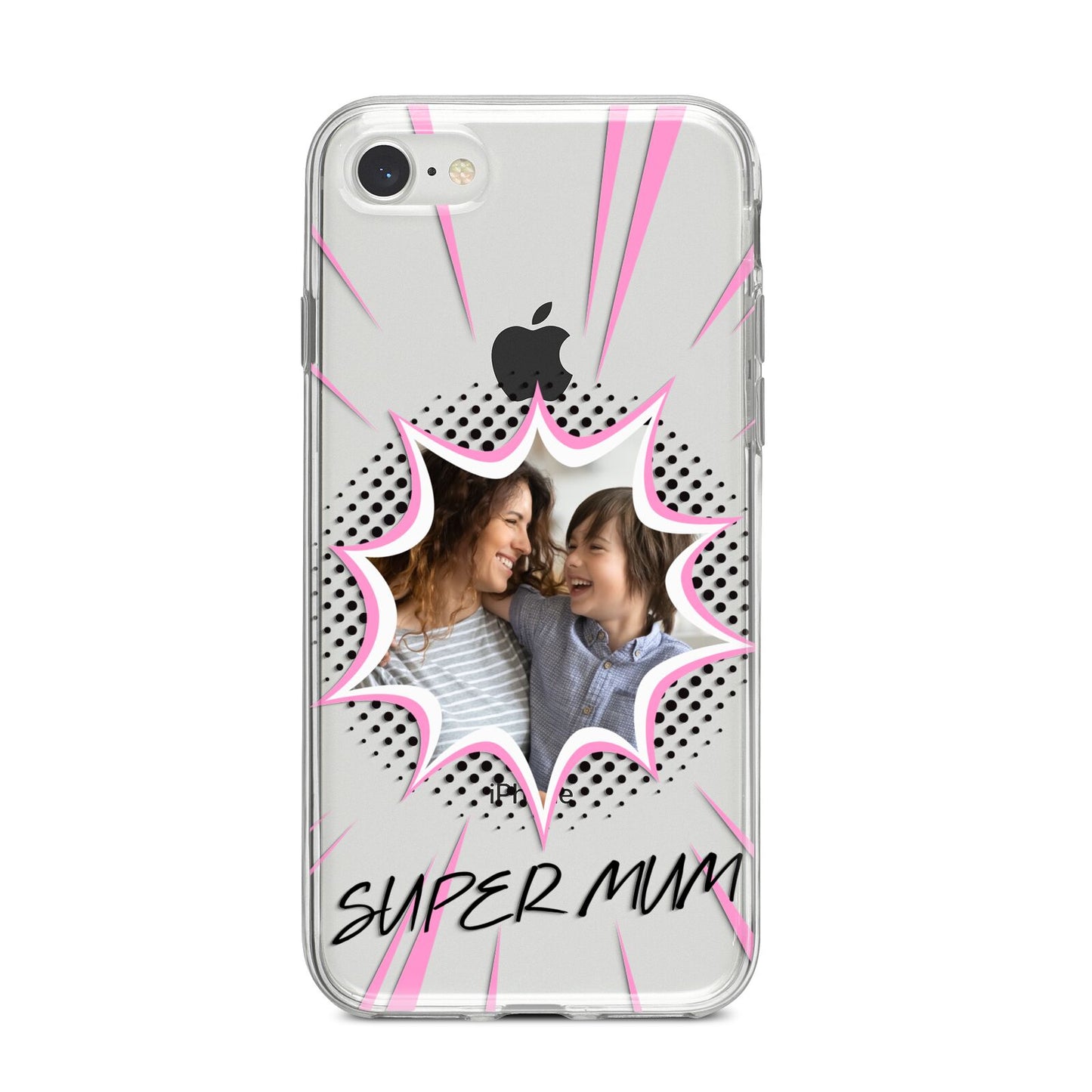 Super Mum Photo iPhone 8 Bumper Case on Silver iPhone