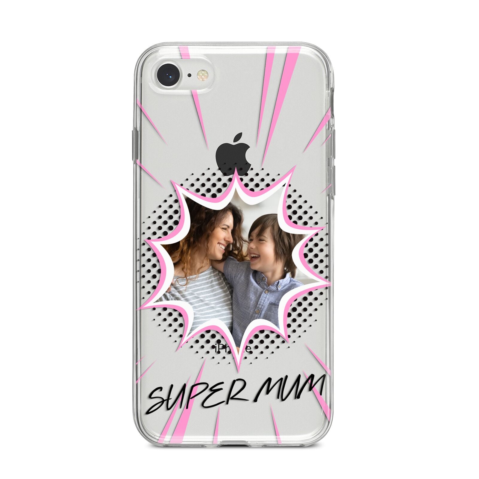 Super Mum Photo iPhone 8 Bumper Case on Silver iPhone
