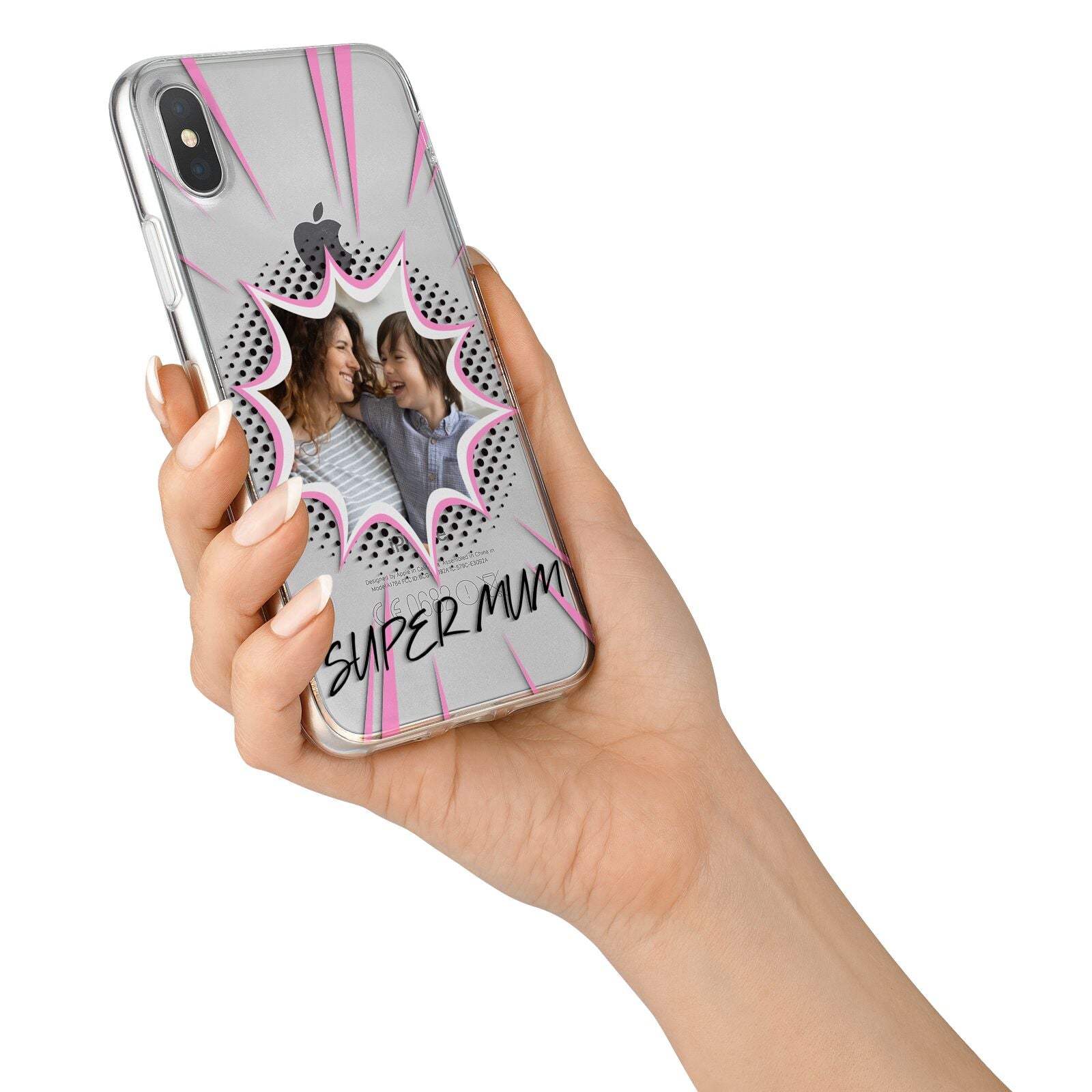 Super Mum Photo iPhone X Bumper Case on Silver iPhone Alternative Image 2