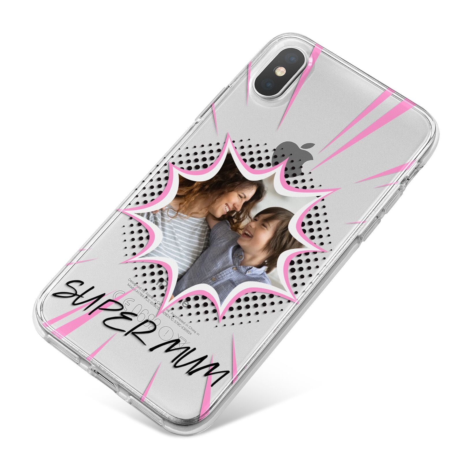 Super Mum Photo iPhone X Bumper Case on Silver iPhone