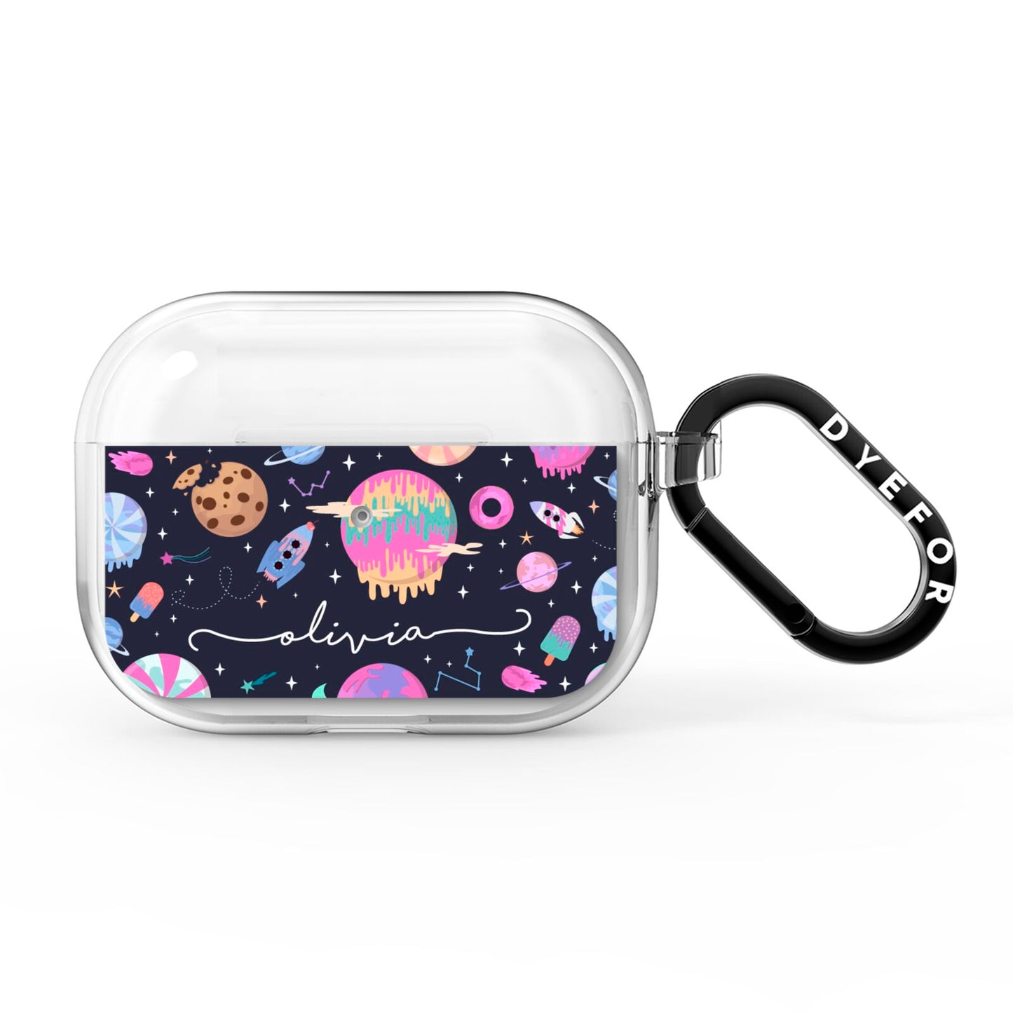 Super Sweet Galactic Custom Name AirPods Pro Clear Case