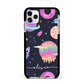 Super Sweet Galactic Custom Name Apple iPhone 11 Pro Max in Silver with Black Impact Case