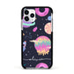 Super Sweet Galactic Custom Name Apple iPhone 11 Pro in Silver with Black Impact Case