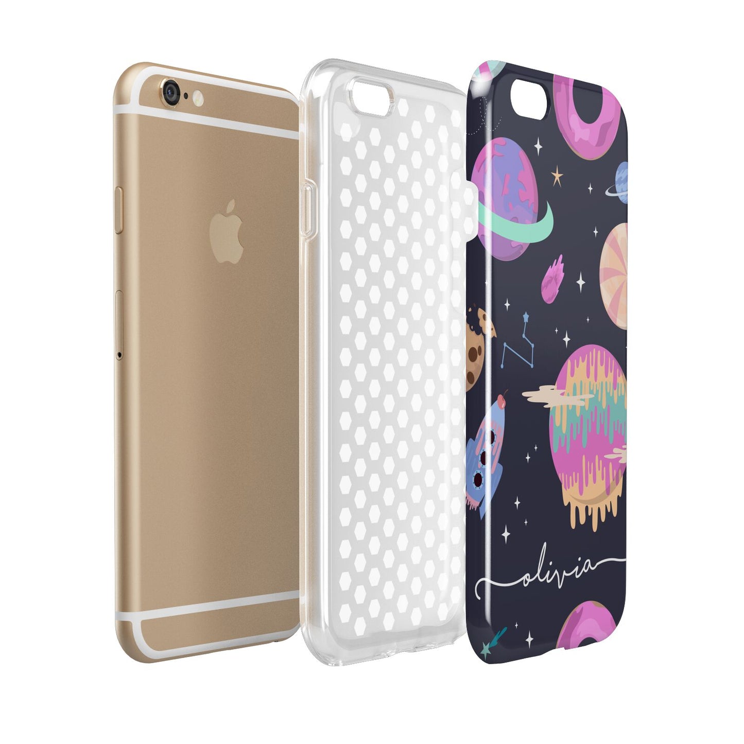 Super Sweet Galactic Custom Name Apple iPhone 6 3D Tough Case Expanded view