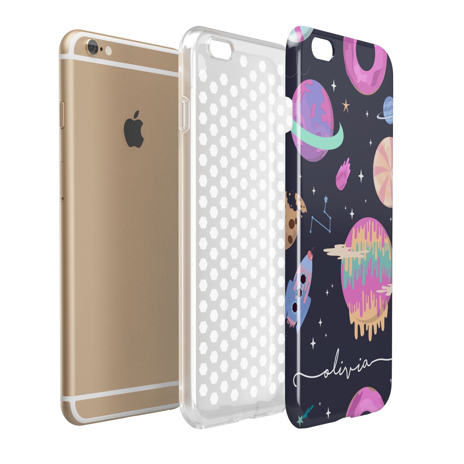 Super Sweet Galactic Custom Name Apple iPhone 6 Plus 3D Tough Case Expand Detail Image