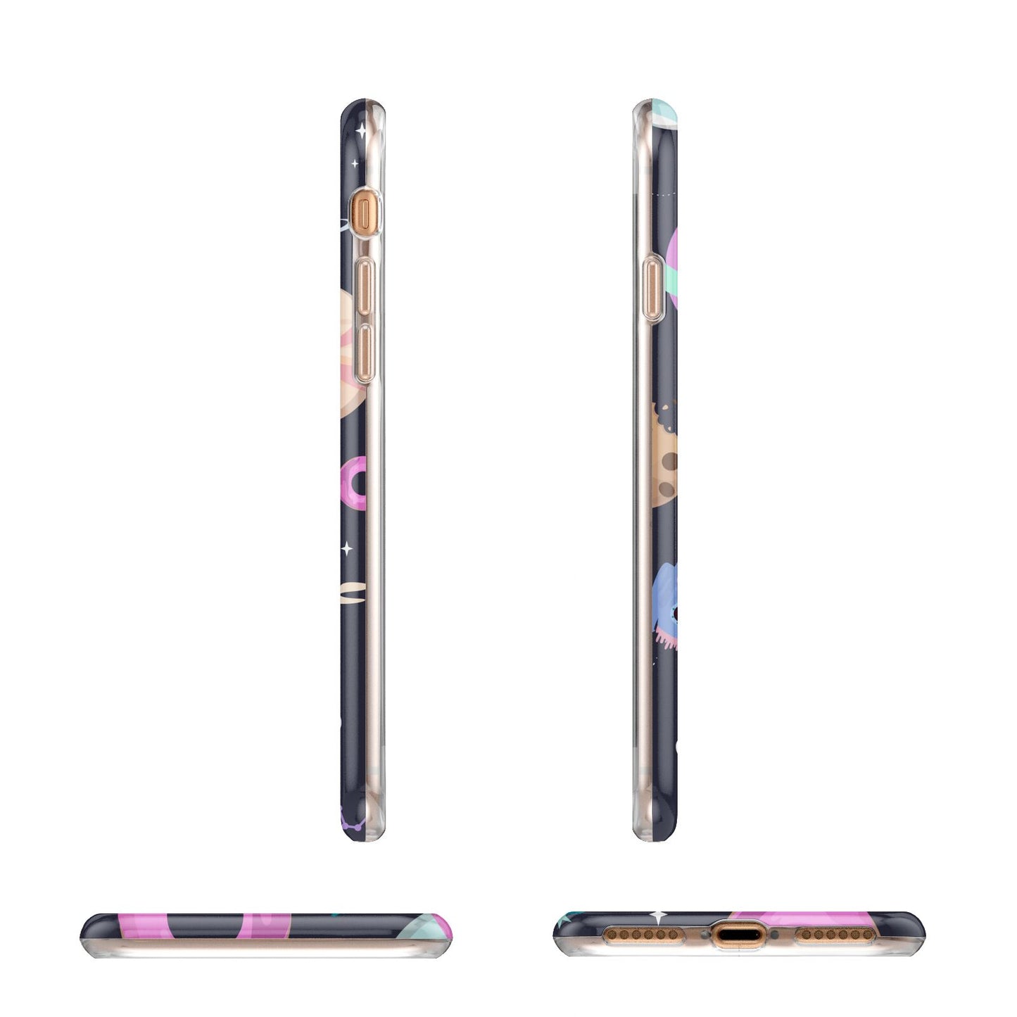 Super Sweet Galactic Custom Name Apple iPhone 7 8 3D Wrap Tough Case Alternative Image Angles
