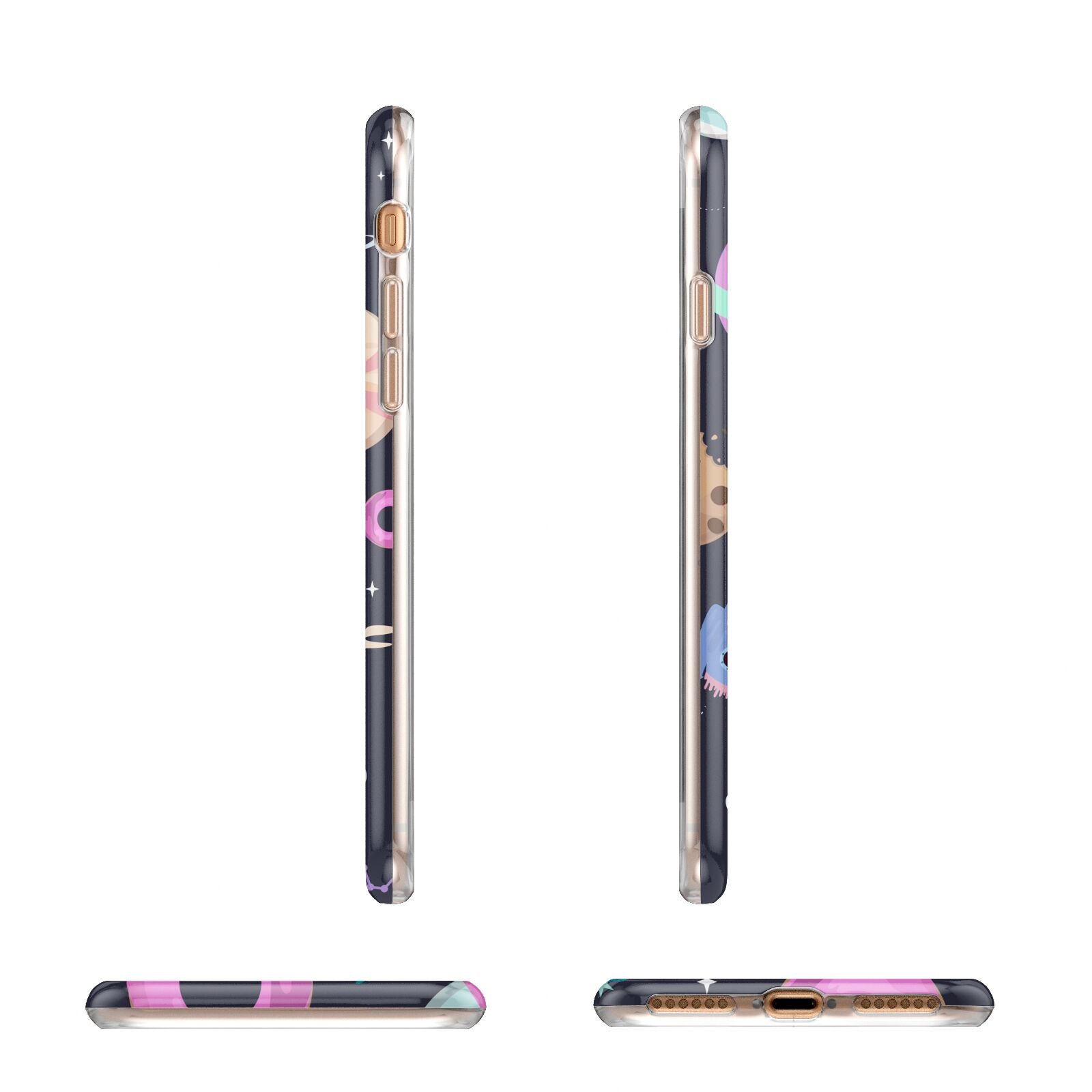 Super Sweet Galactic Custom Name Apple iPhone 7 8 3D Wrap Tough Case Alternative Image Angles