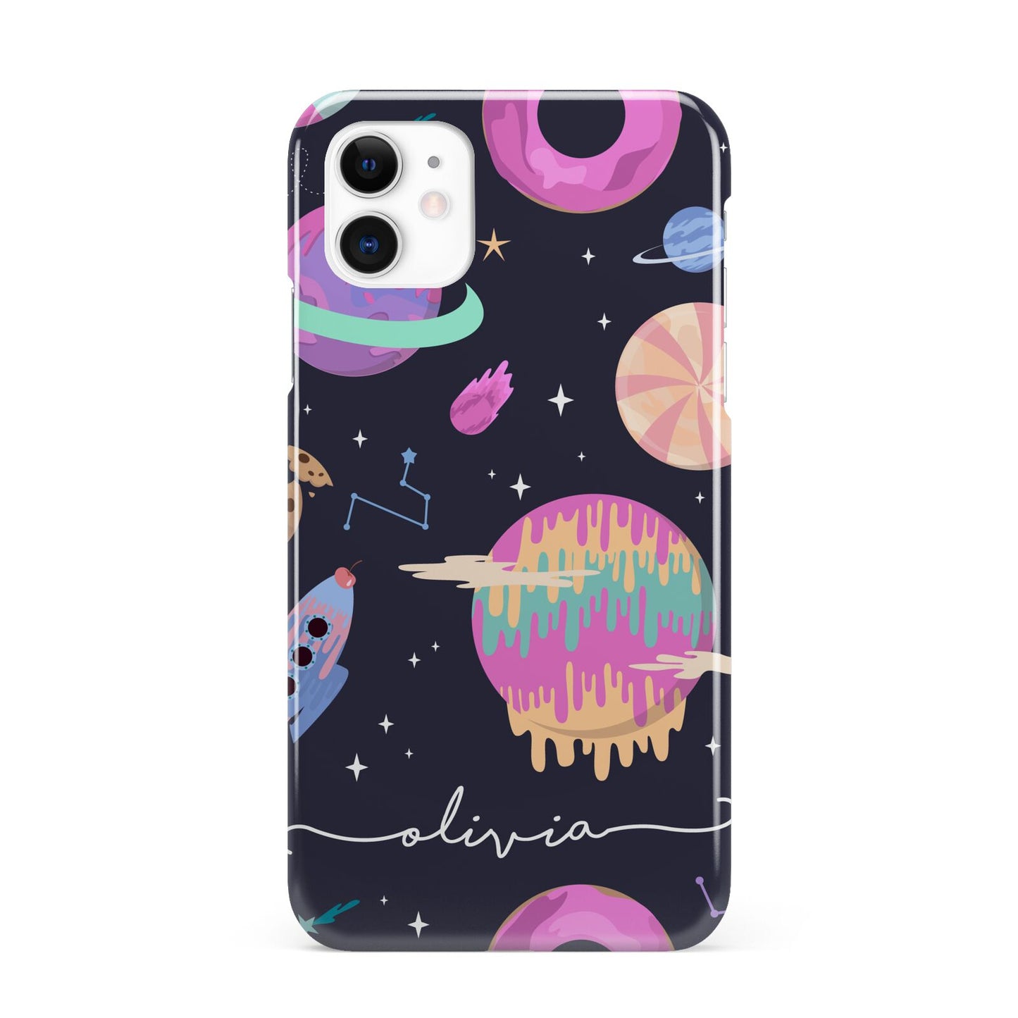 Super Sweet Galactic Custom Name iPhone 11 3D Snap Case