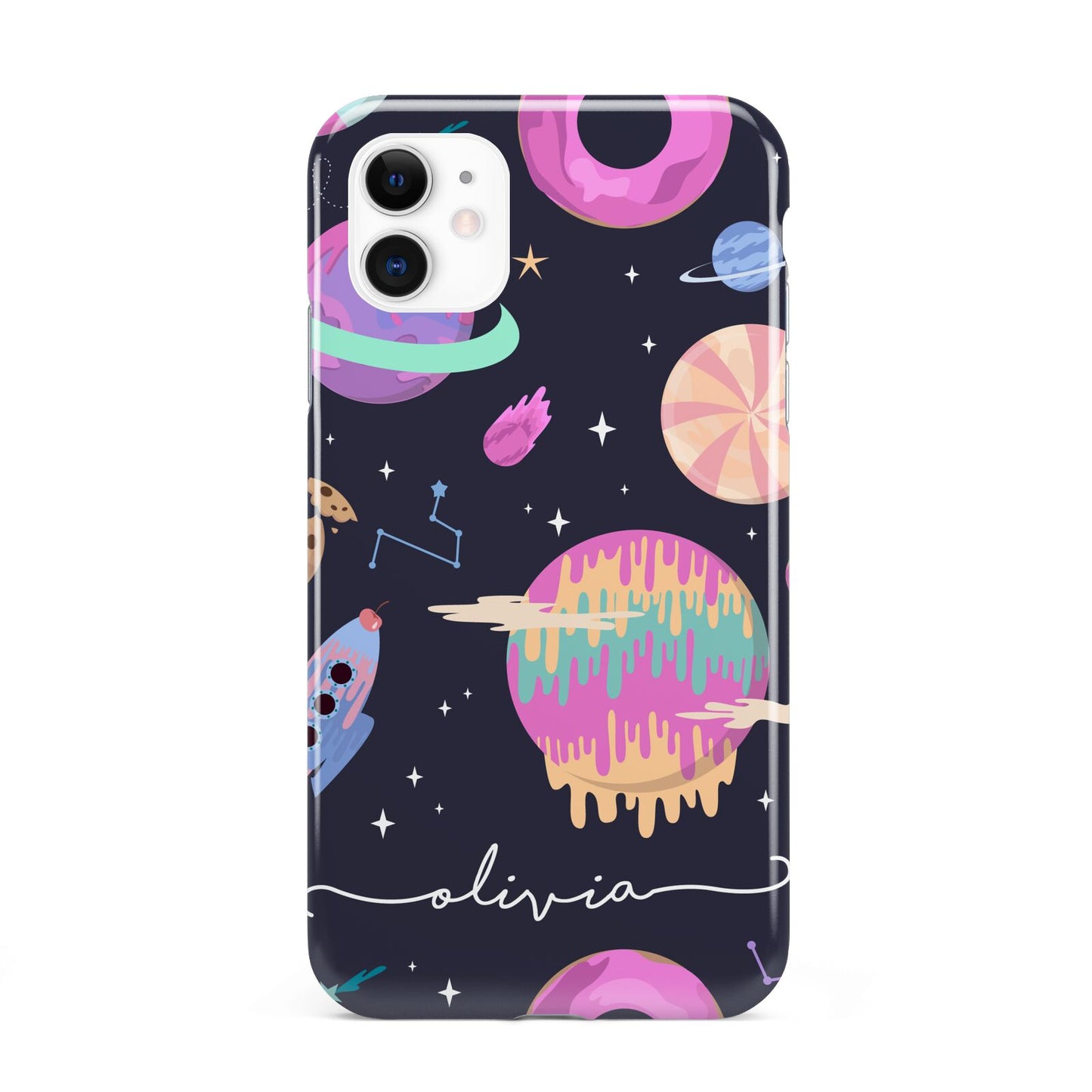 Super Sweet Galactic Custom Name iPhone 11 3D Tough Case