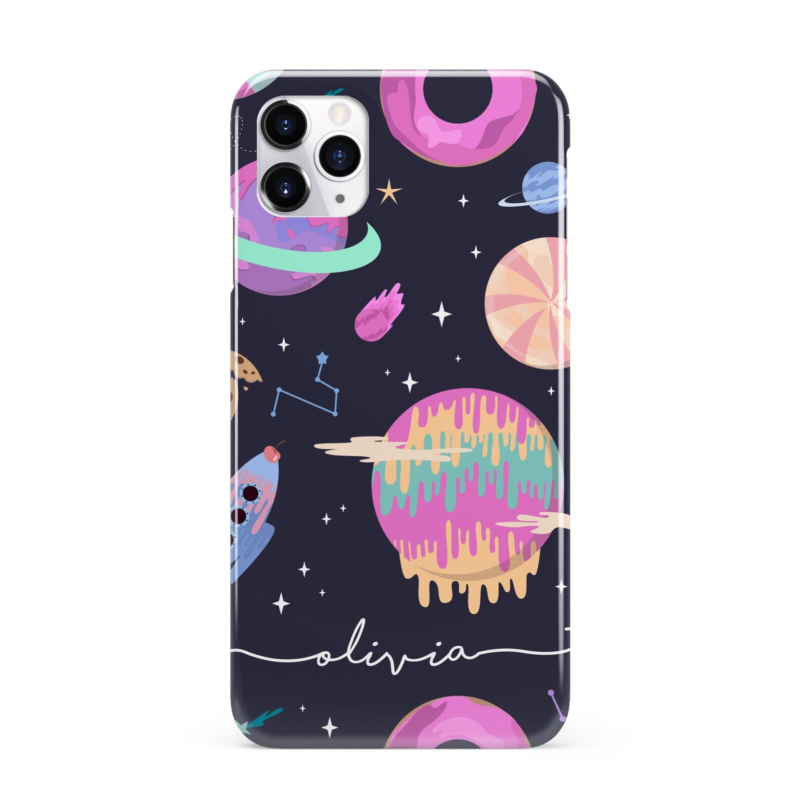 Super Sweet Galactic Custom Name iPhone 11 Pro Max 3D Snap Case