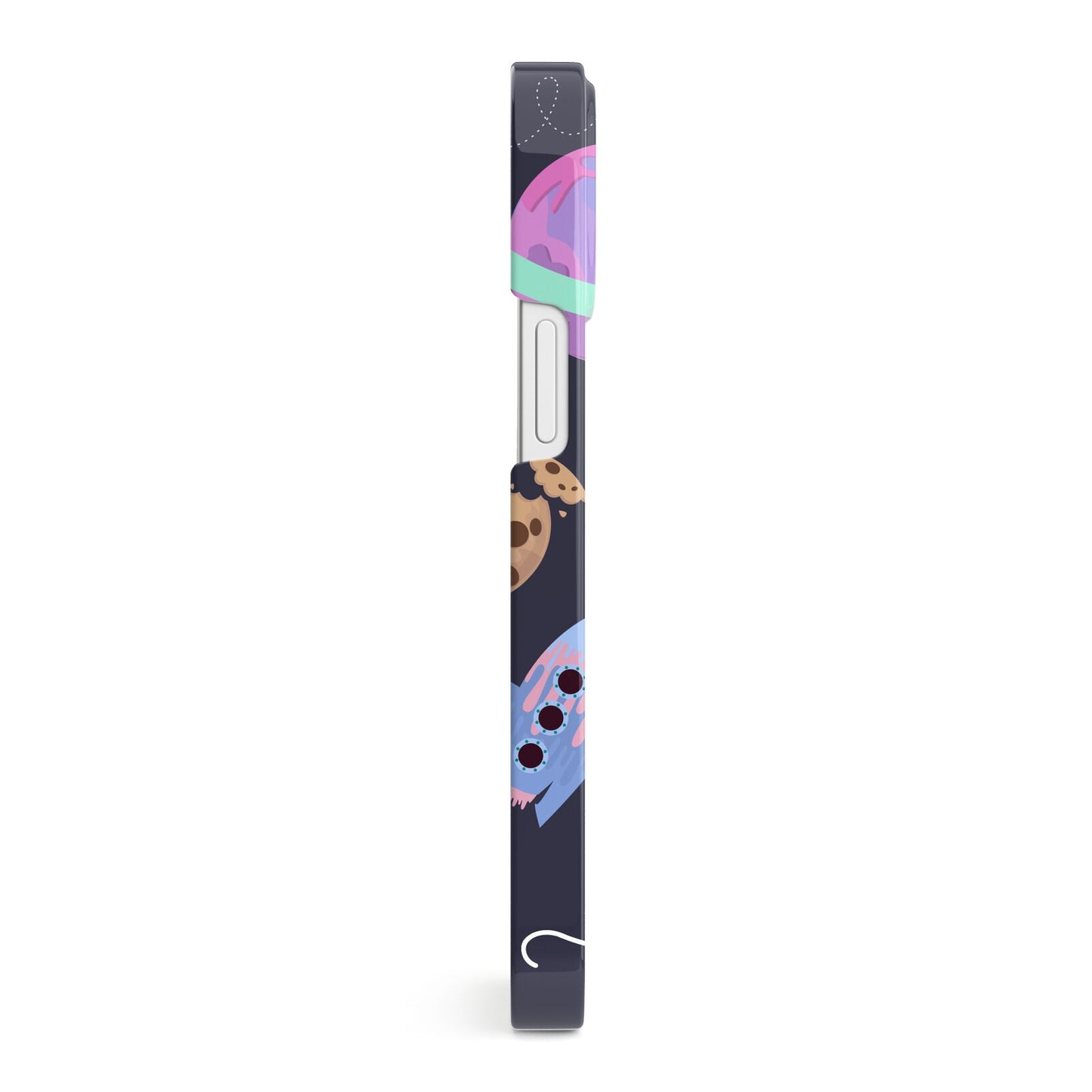Super Sweet Galactic Custom Name iPhone 13 Mini Side Image 3D Snap Case
