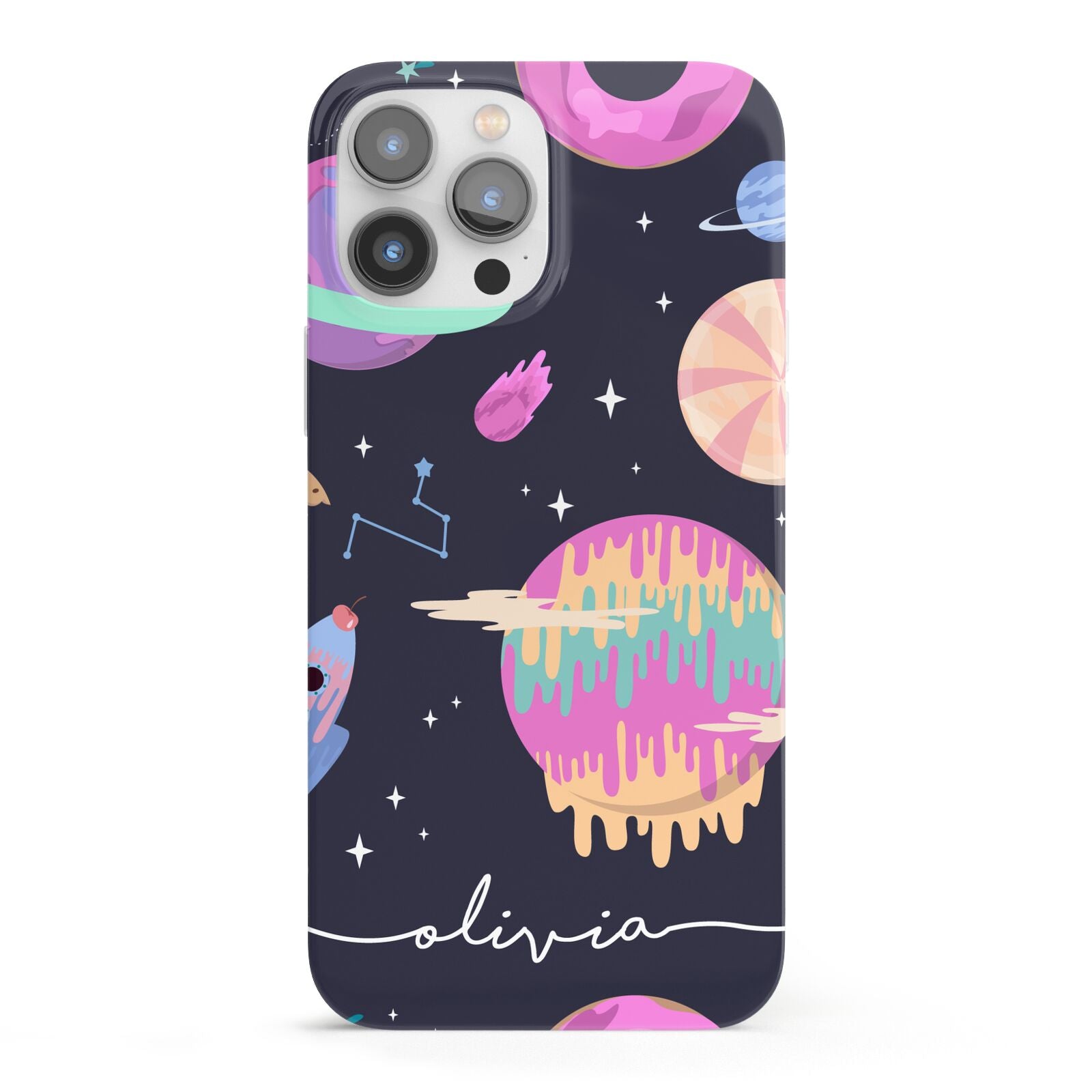 Super Sweet Galactic Custom Name iPhone 13 Pro Max Full Wrap 3D Snap Case