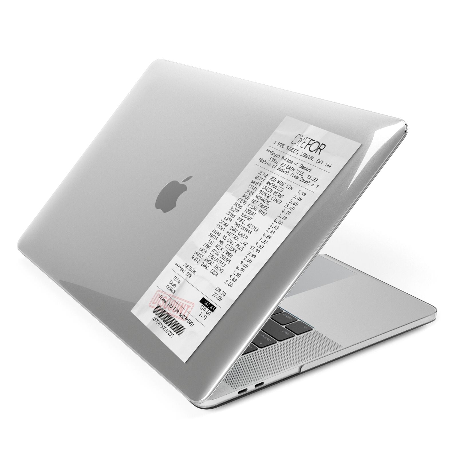 Supermarket Receipt Apple MacBook Case Side View