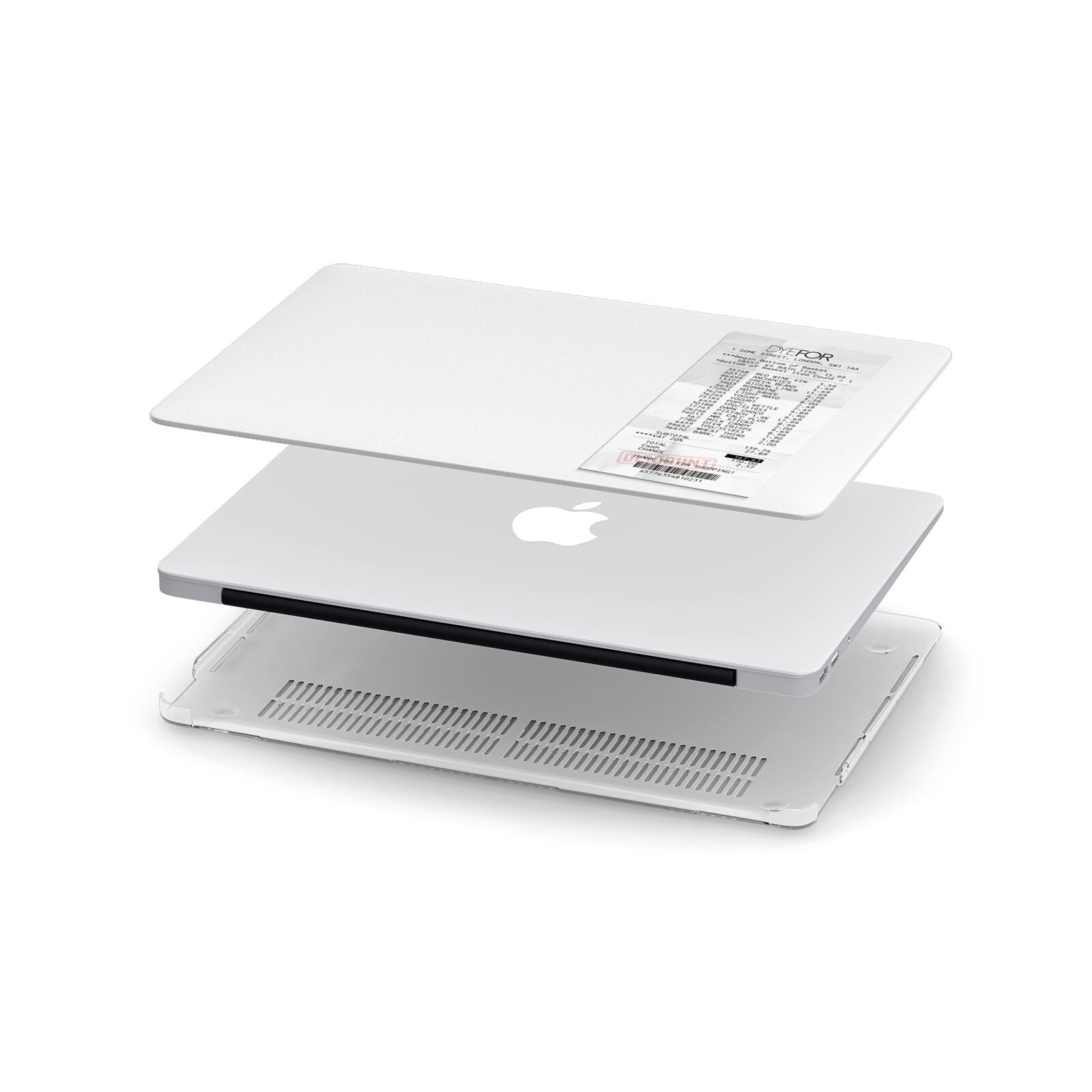 Supermarket Receipt Apple MacBook Case in Detail