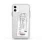 Supermarket Receipt Apple iPhone 11 in White with White Impact Case