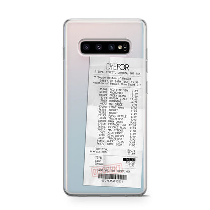 Supermarket Receipt Samsung Galaxy S10 Case
