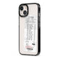 Supermarket Receipt iPhone 13 Black Impact Case Side Angle on Silver phone