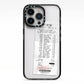 Supermarket Receipt iPhone 13 Pro Black Impact Case on Silver phone