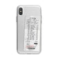 Supermarket Receipt iPhone X Bumper Case on Silver iPhone Alternative Image 1